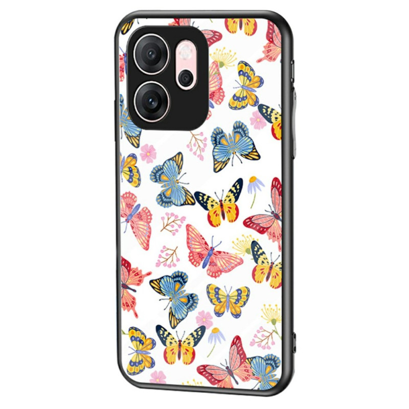 Funda Oppo Reno 14 F 5G Cristal Templado Mariposas