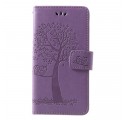 Funda Huawei P30 Árbol y búhos con colgante