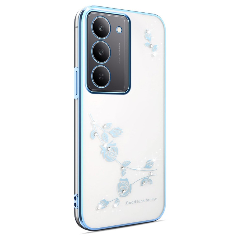 Realme 14X 5G Concha Decoración Floral y Strass KADEM