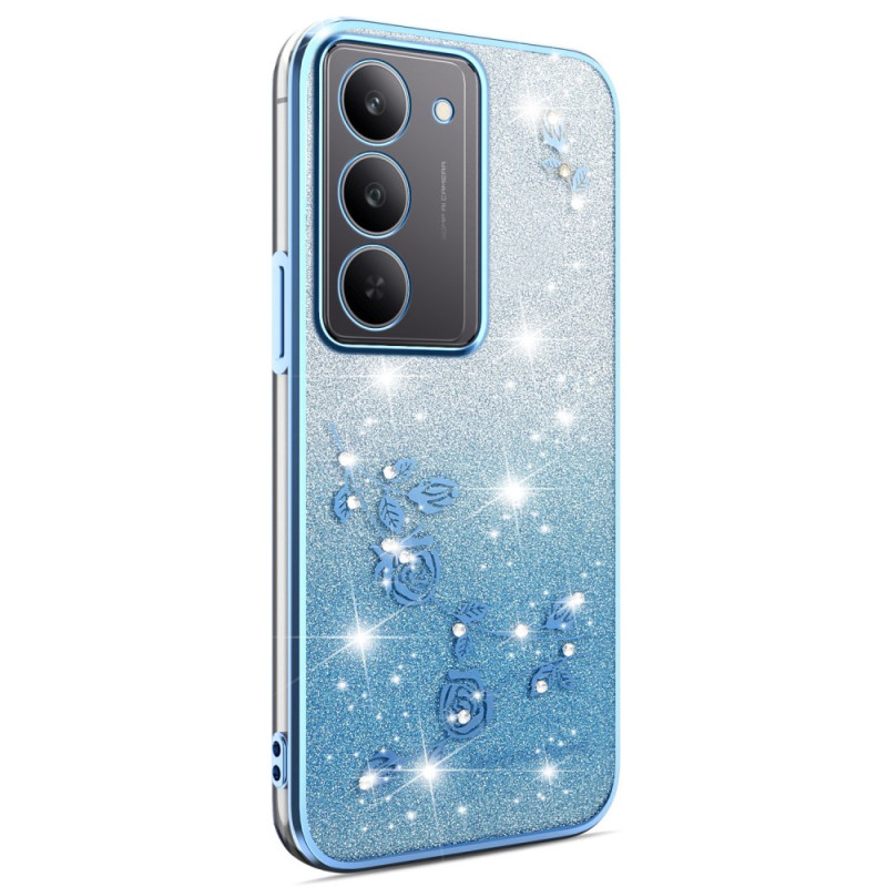 Funda Realme 14X 5G Flores y Strass KADEM