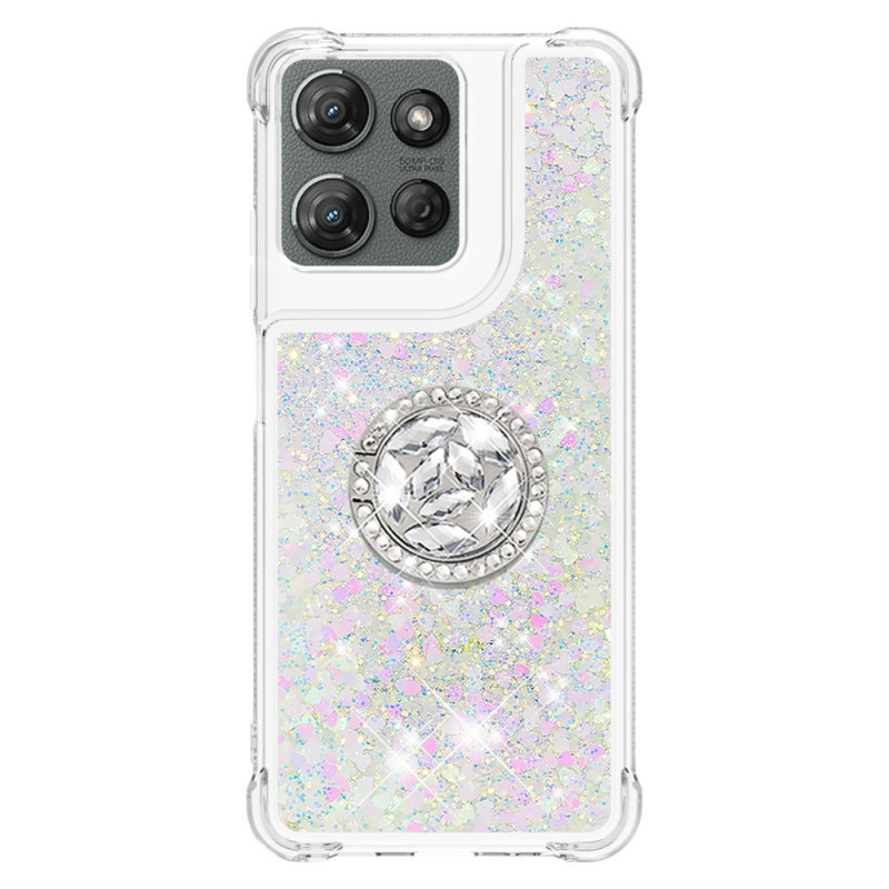 Moto G Power Funda
 (2025) Anillo de soporte con purpurina