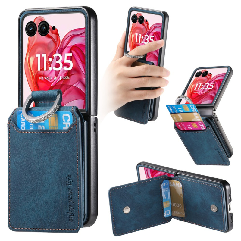 Funda y soporte Motorola Razr 60 Ultra Suede Effect Card Funda