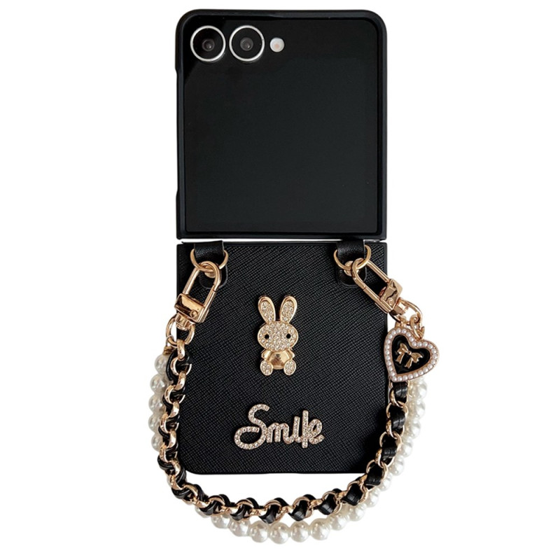 Samsung Galaxy Z Flip 7 Funda Smile Conejo
 con muñequera