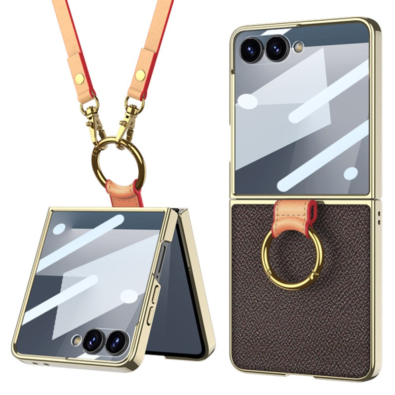 Funda Samsung Galaxy Z Flip 7 Anillo desmontable y colgante
 para el hombro