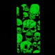 Funda de calaveras fluorescentes Huawei P30 Caution