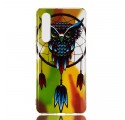 Huawei P30 Dreamcatcher Cover Búho Fluorescente