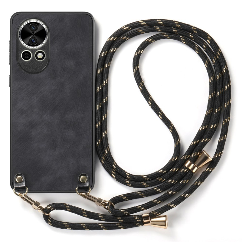 Huawei Nova 13 Funda con cordón de imitación de cuero retro