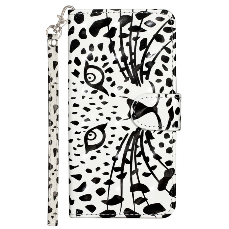 Funda con colgante
 para la cabeza de leopardo Samsung Galaxy S25 FE