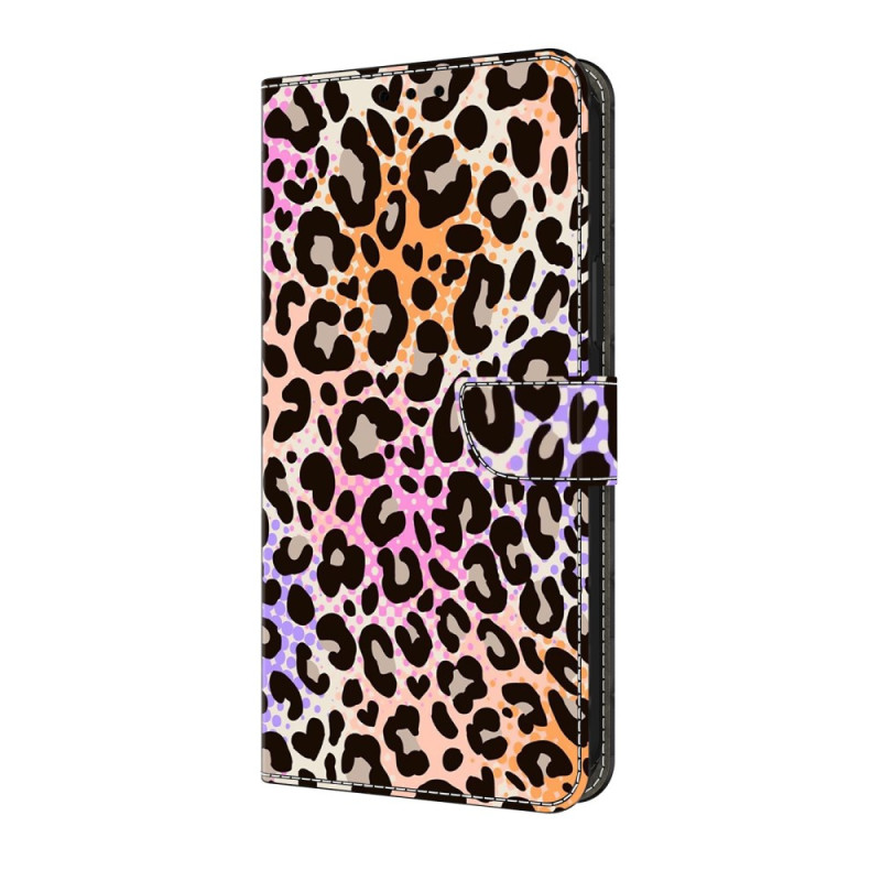 Funda de piel de leopardo para Samsung Galaxy S25 FE