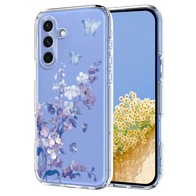Samsung Galaxy S25 FE Funda Transparente Mariposas y Flores