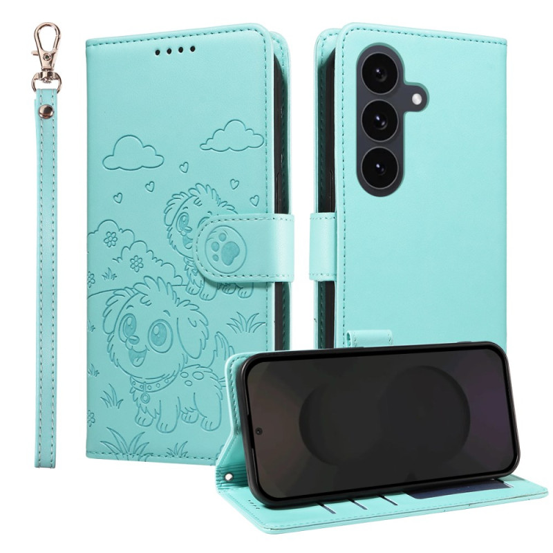 Funda Samsung Galaxy S25 FE con bloqueo RFID y motivo de perro