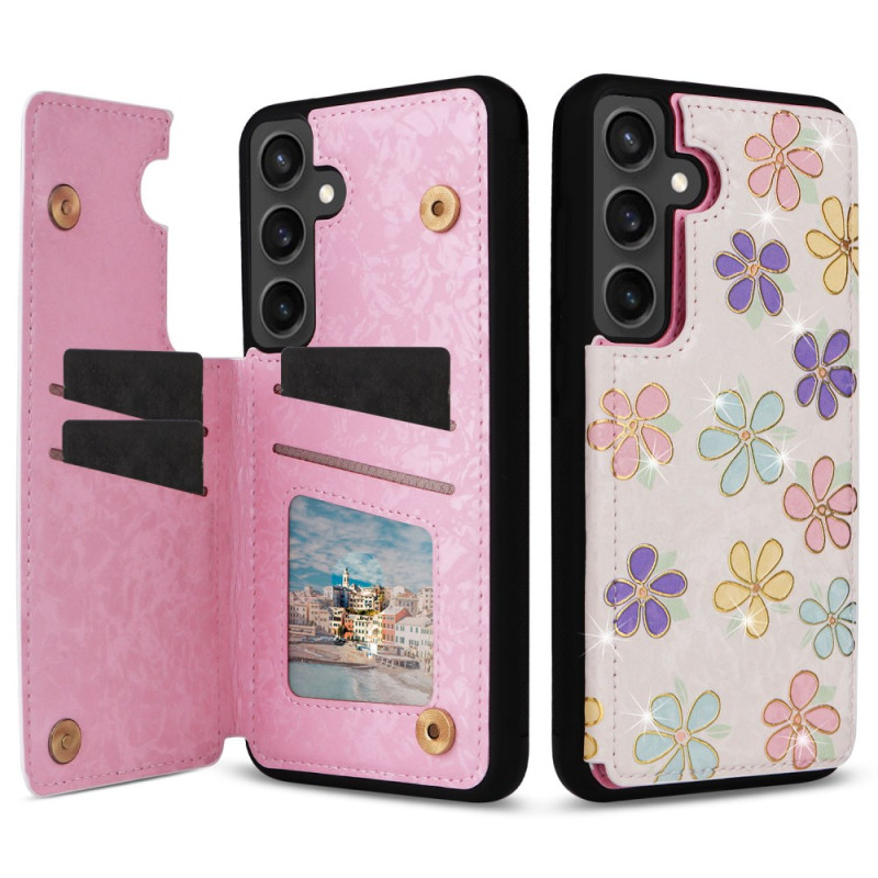 Samsung Galaxy S25 FE Funda Tarjeta Floral