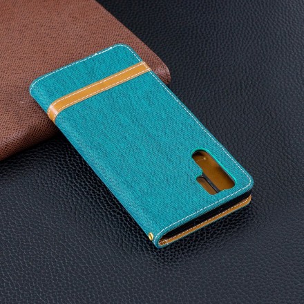 Funda de tela y colgante efecto cuero para Huawei P30 Pro