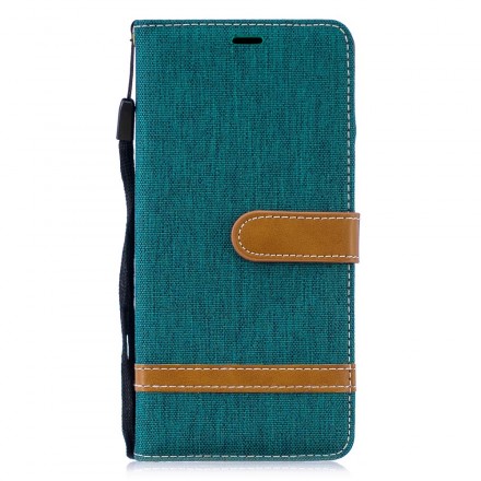 Funda de tela y colgante efecto cuero para Huawei P30 Pro