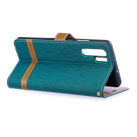 Funda de tela y colgante efecto cuero para Huawei P30 Pro