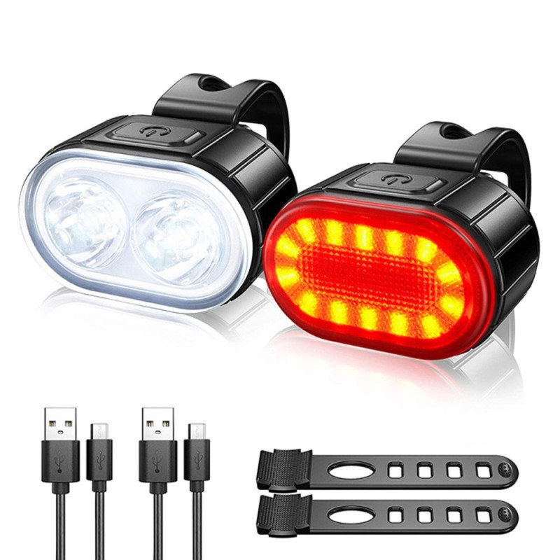 Juego de luces recargables para bicicleta