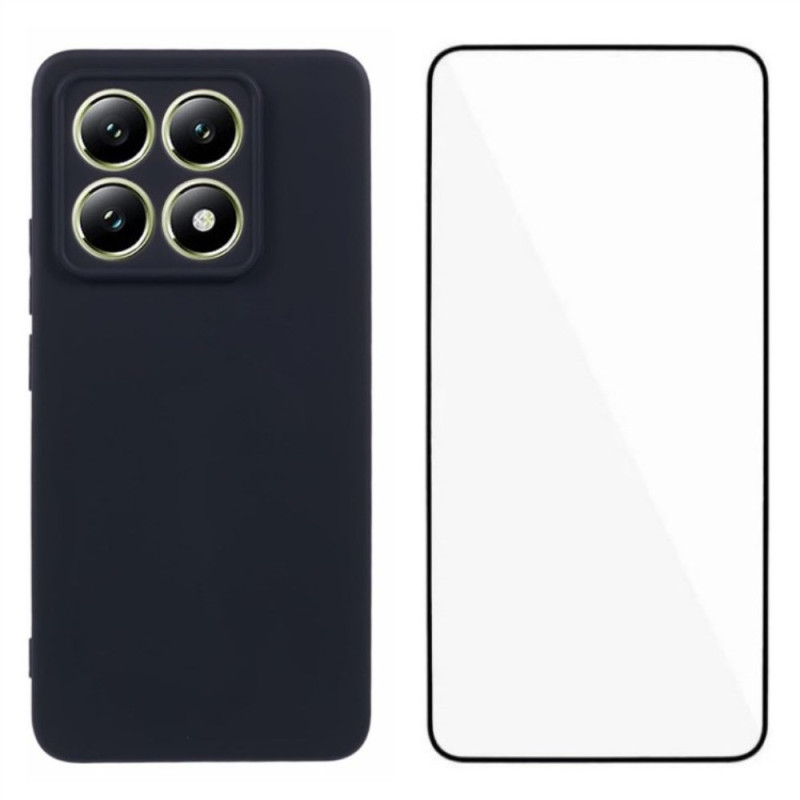 Xiaomi 14T Funda de silicona mate con protector de pantalla