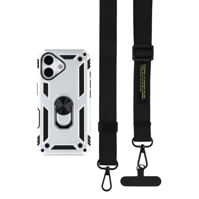 Funda protectora militar para iPhone 17 con colgante
 para el hombro