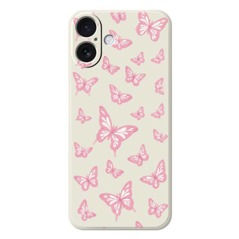 Funda iPhone 17 Silicona Líquida Mariposas