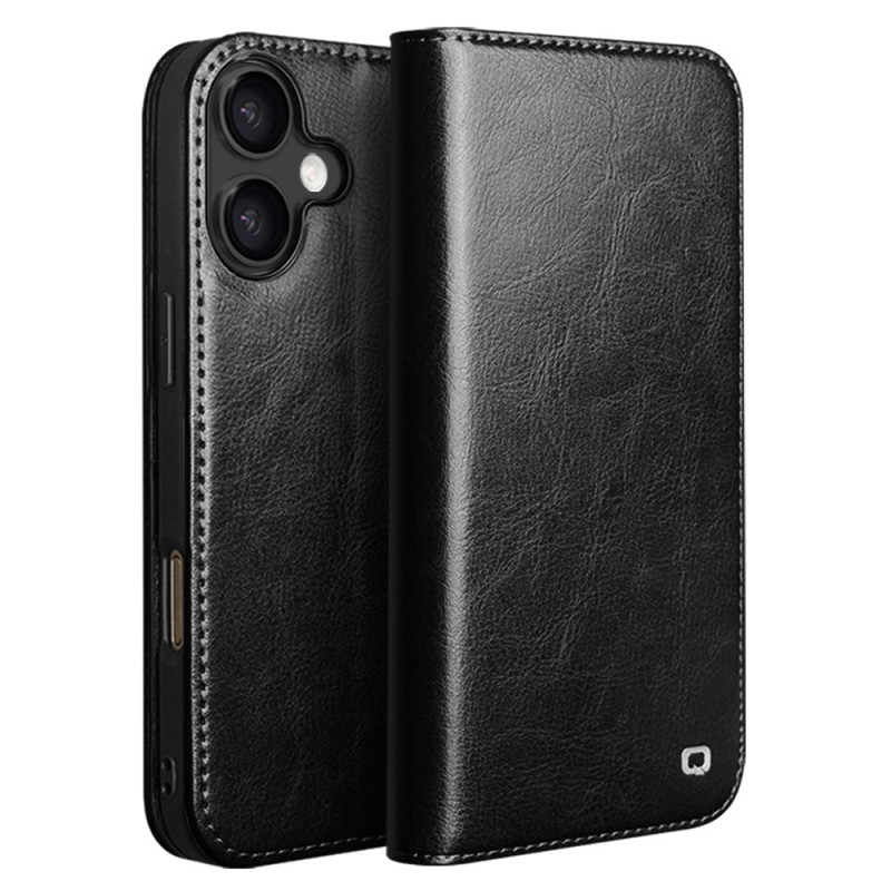 Flip Cover iPhone 17 Cartera de cuero QIALINO