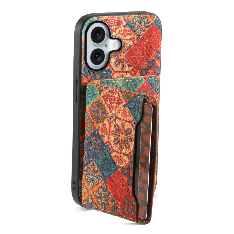 Funda para iPhone 17 con estampado floral y soporte integrado