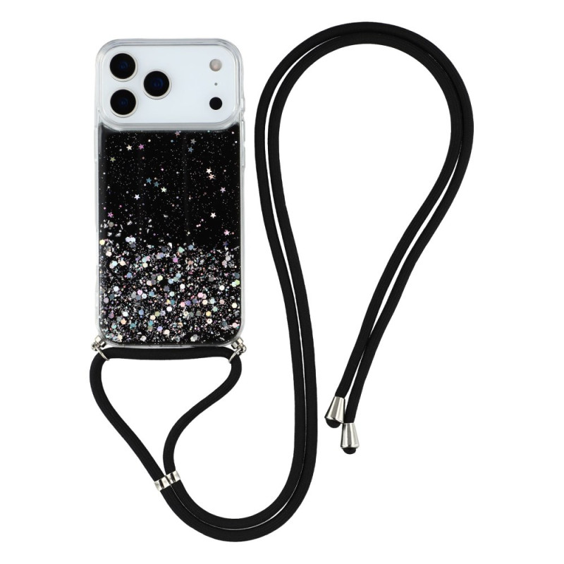 Funda con cordón iPhone 17 Pro Glitter