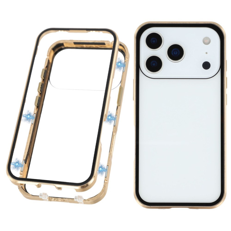 Funda de cristal templado de doble cara con imanes para el iPhone 17 Pro
