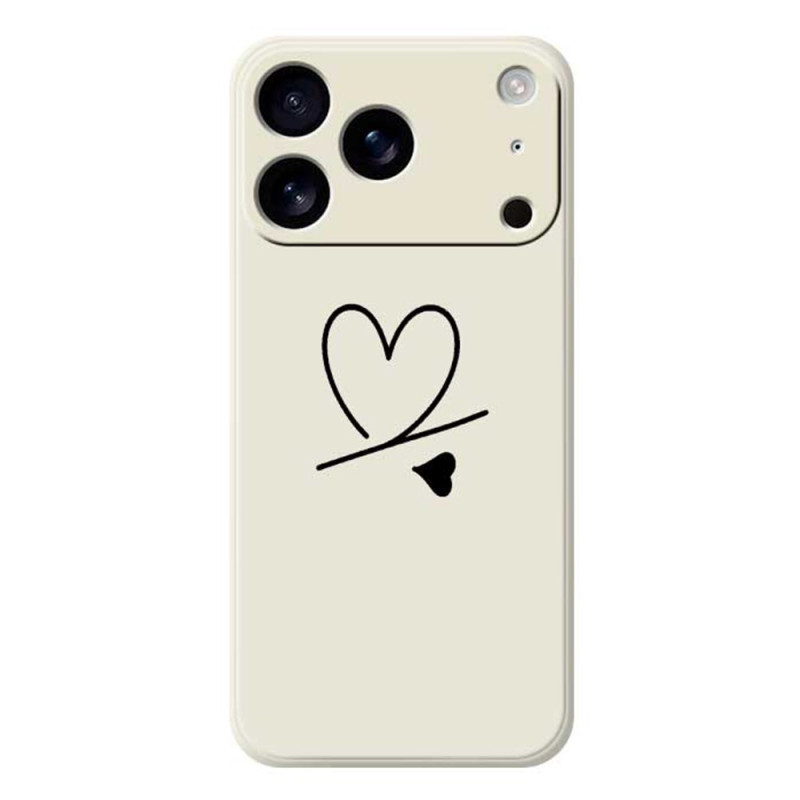Funda iPhone 17 Pro Silicona Corazón Líquido
