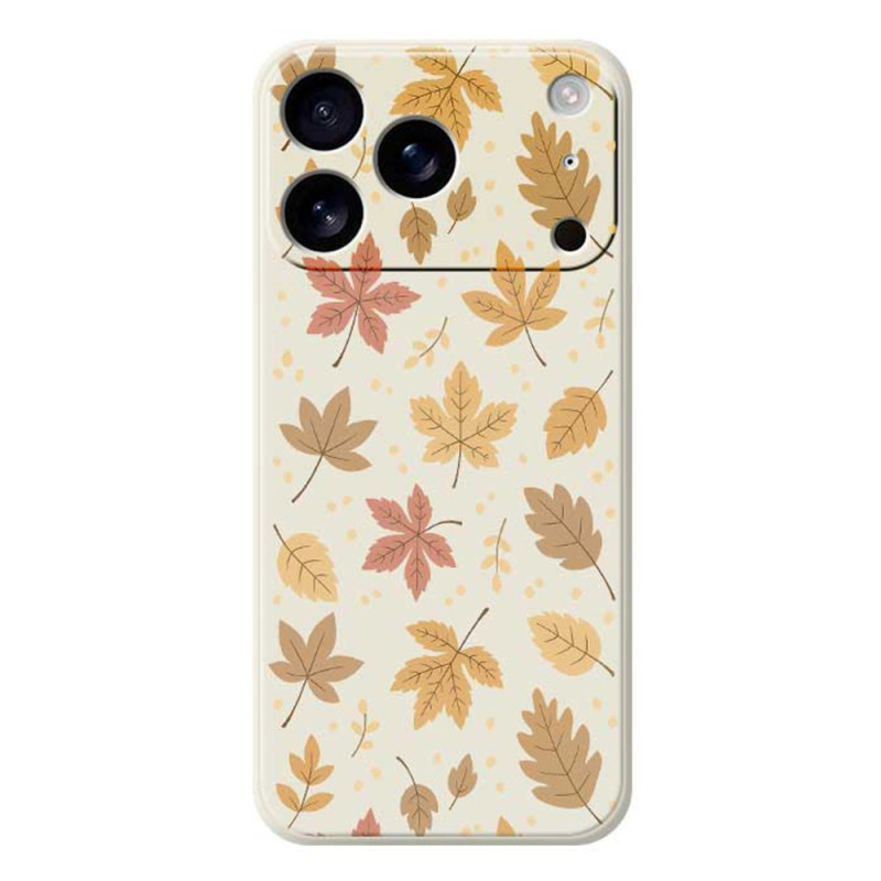 Funda iPhone 17 Pro Silicona Líquida Hojas