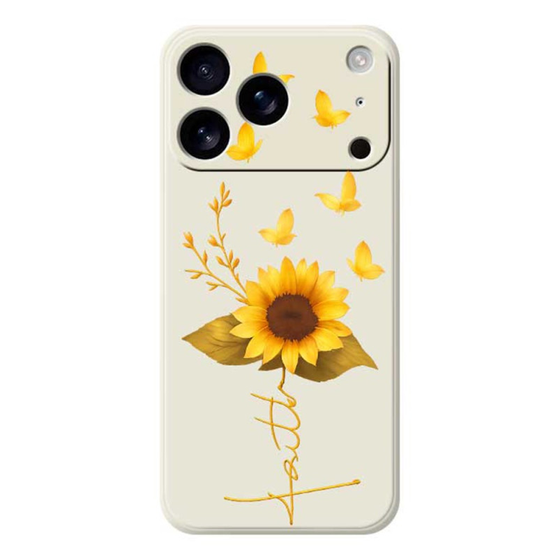 Funda de silicona líquida Girasol y Mariposas iPhone 17 Pro