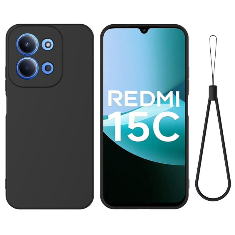 Xiaomi Redmi 15C 4G / 5G Líquido Funda de silicona de cordón
