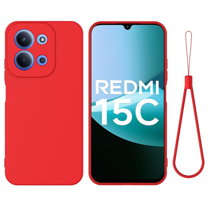 Xiaomi Redmi 15C 4G / 5G Líquido Funda de silicona de cordón