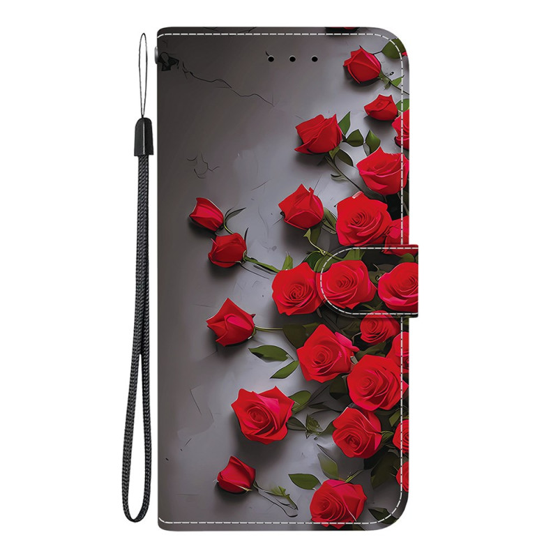 Funda para Samsung Galaxy A07 4G / A06 5G / A06 4G con soporte e impresión - Rosa Rojo
