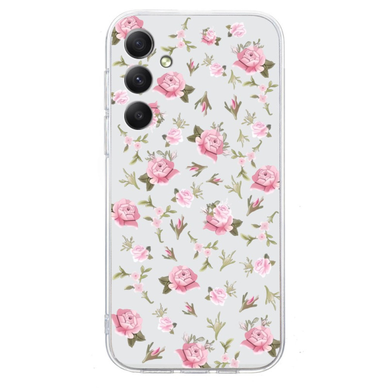 Funda Galaxy A07 4G Diseño Floral Rosa