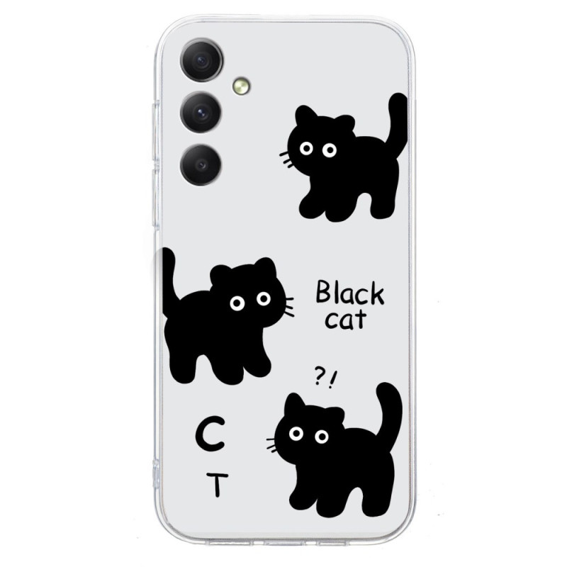 Samsung Galaxy A07 Funda Gatos Negra