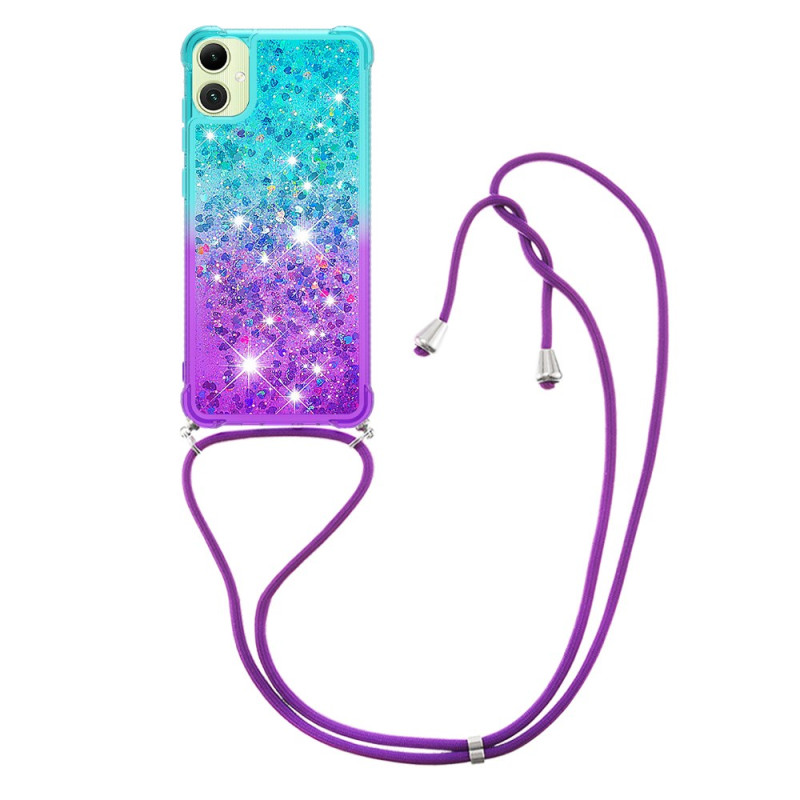 Funda de cordón con purpurina degradada Samsung Galaxy A07