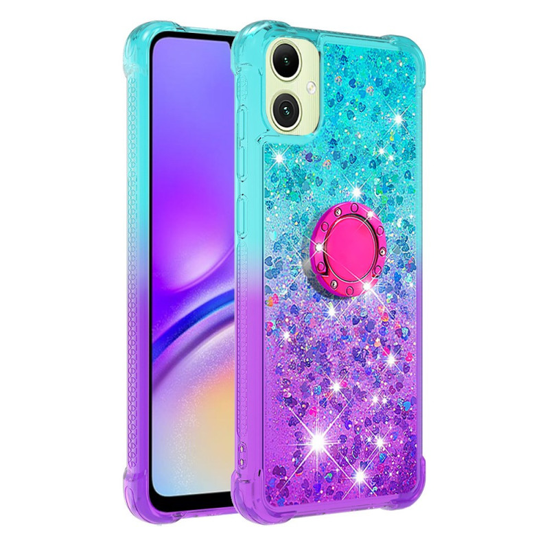 Samsung Galaxy A07 Funda Soporte Anillo Gradiente Purpurina