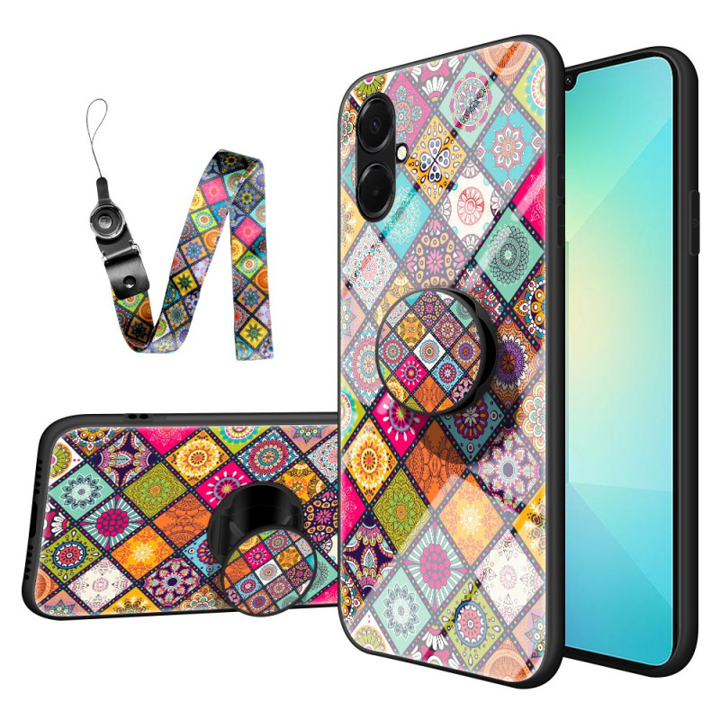Samsung Galaxy A07 Funda Patchwork Anillo y Colgante

