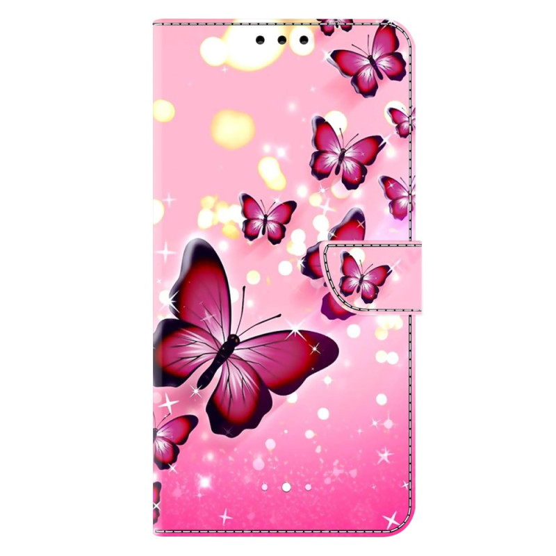 Samsung Galaxy A17 5G Funda Mariposa Rosa