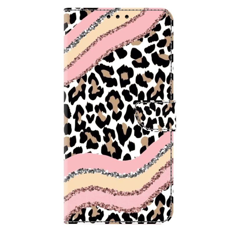 Funda a rayas de leopardo para Samsung Galaxy A17 5G