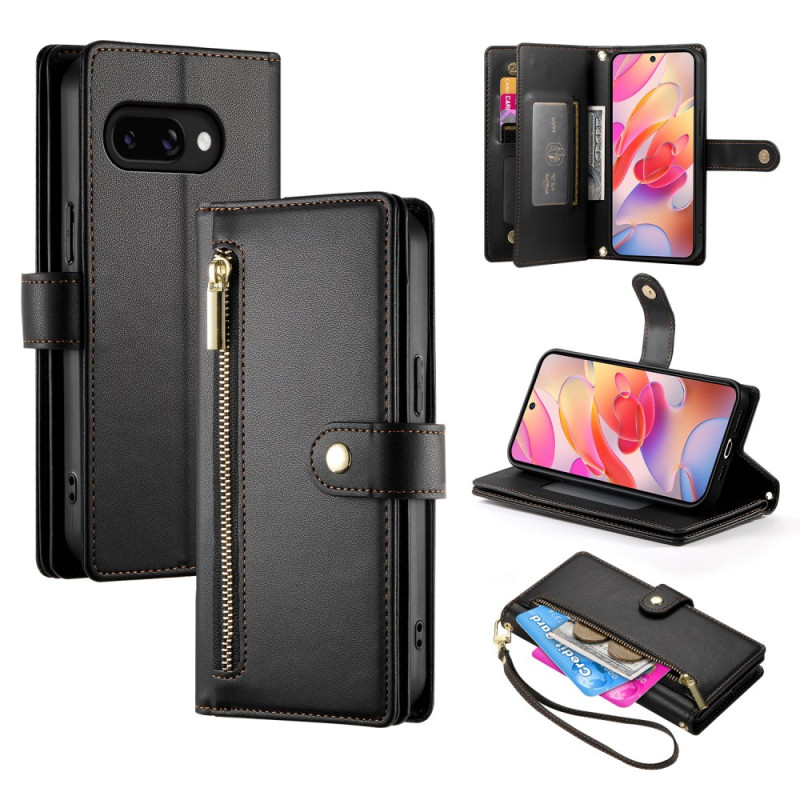 Funda de cartera Samsung Galaxy A17 5G con bolsillo con cremallera y correas