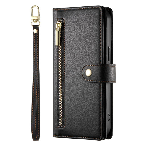Funda de cartera Samsung Galaxy A17 5G con bolsillo con cremallera y correas