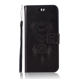 Honor View 20 Funda de cuero efecto búho Dreamcatcher