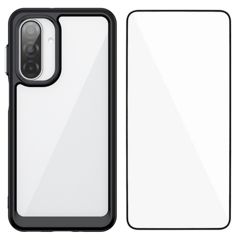 Funda híbrida Samsung Galaxy A17 5G con protector de pantalla de cristal templado