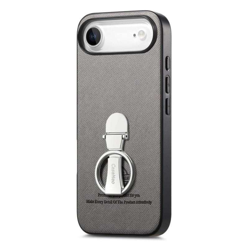 Funda para iPhone 17 Air con soporte plegable y textura de sarga