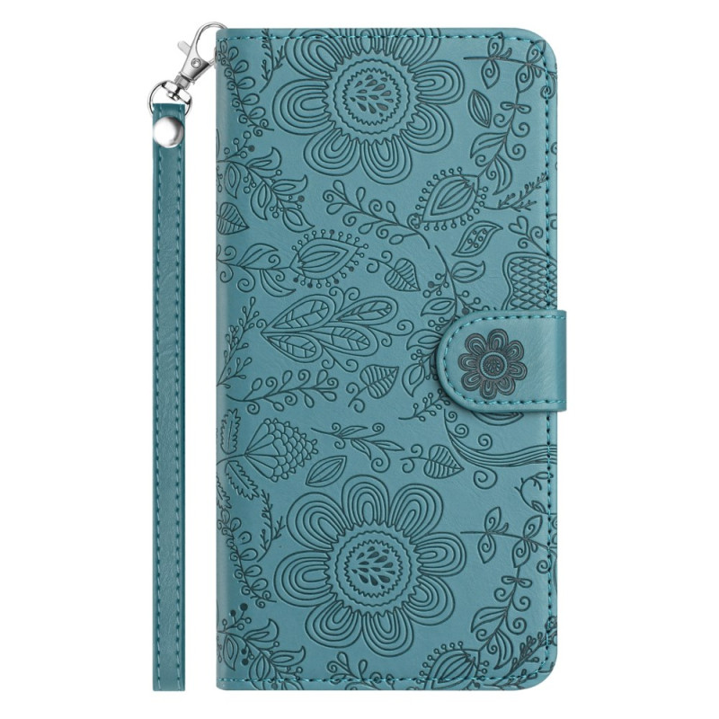 Funda iPhone 17 Air Dibujo Flores con Lanyard