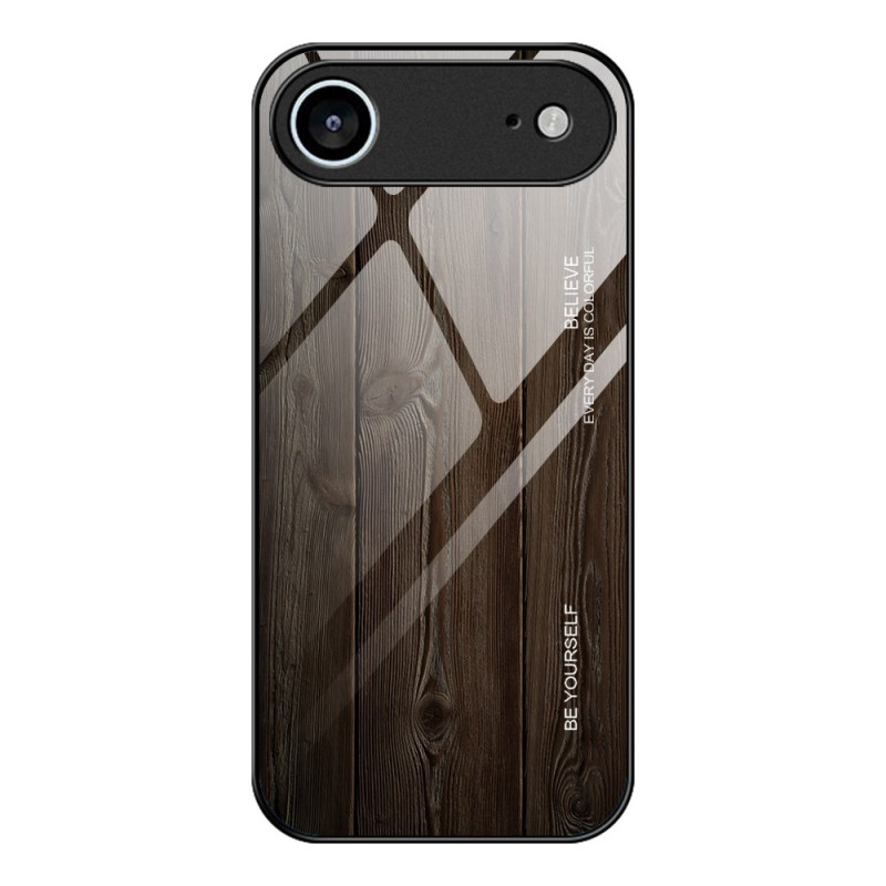 Funda de cristal templado efecto madera iPhone 17 Air