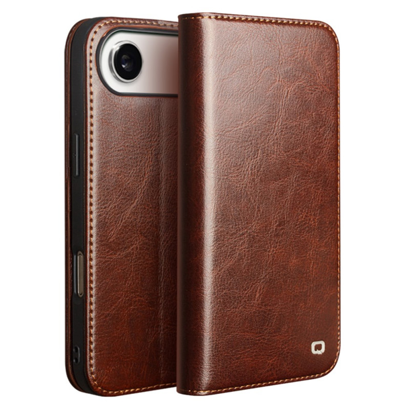 Flip Cover iPhone 17 Air Cuir Véritable QIALINO