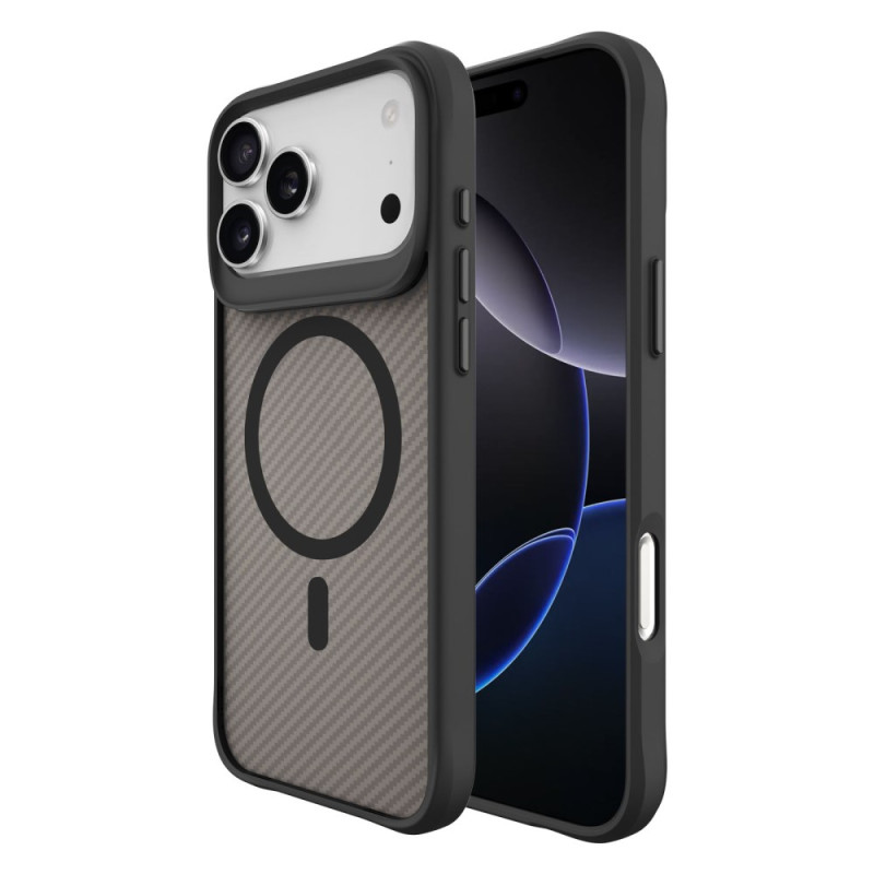 Funda magnética con textura de fibra de carbono para iPhone 17 Pro Max