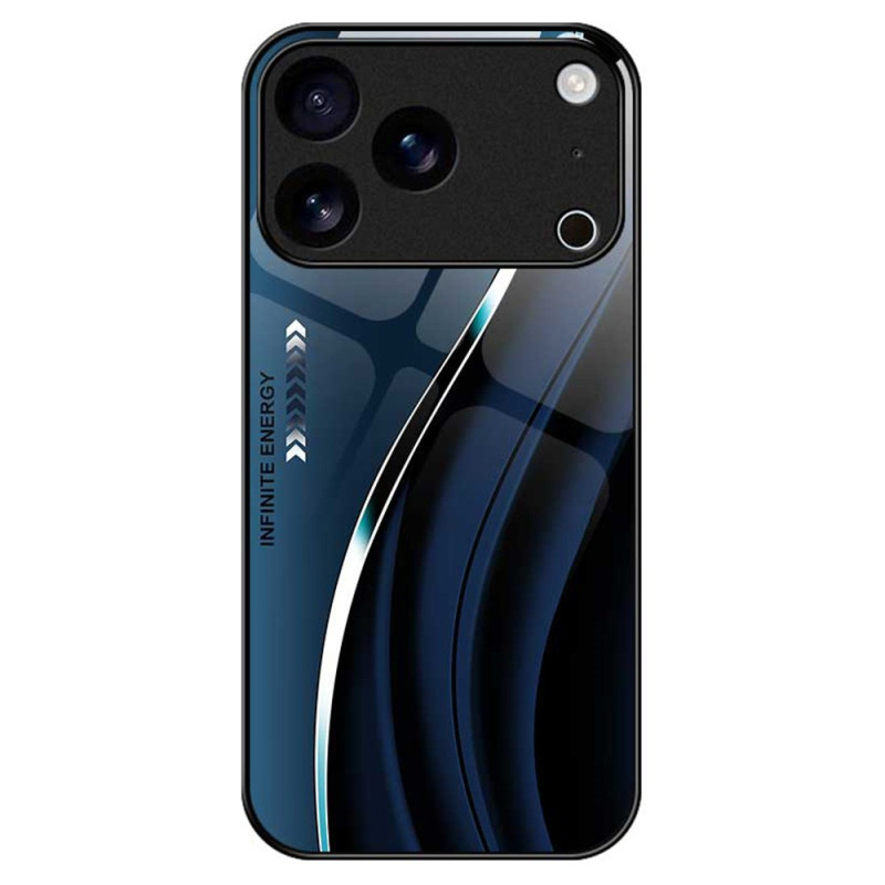 Funda Dura iPhone 17 Pro Max Diseño Cristal Templado Azul
